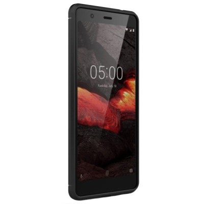 Nokia 5.1 (2018) „Carbon“ твердый силиконовый чехол (TPU) - черный | Vacins.lv