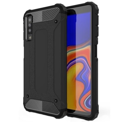 Samsung Galaxy A7 (2018) усиленный защитный чёрный твердый силиконовый чехол (TPU) | Vacins.lv
