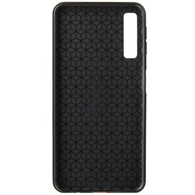Samsung Galaxy A7 (2018) „Pattern“ cieta silikona (TPU) melns apvalks / vacins.lv