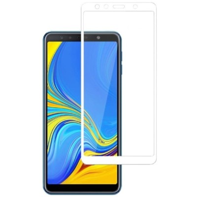 Samsung Galaxy A7 (2018) Mocolo Tempered Glass balts ekrāna aizsargstikls / Vacins.lv