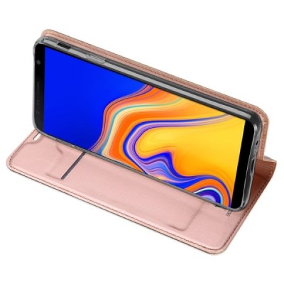 „Dux Ducis“ Skin серии Samsung Galaxy J4+ розовый кожаный чехол-книжка | Vacins.lv