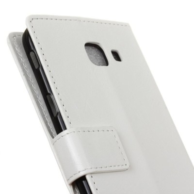 Samsung Galaxy J4+ atvēramais ādas balts maciņš (maks) / Vacins.lv