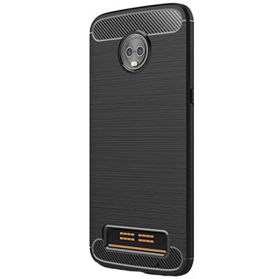 Motorola Moto Z3 Play (Moto Z3) „Carbon“ твердый силиконовый чехол (TPU) - черный | Vacins.lv