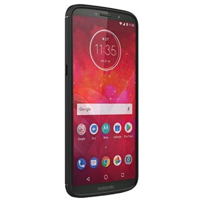 Motorola Moto Z3 Play (Moto Z3) „Carbon“ твердый силиконовый чехол (TPU) - черный | Vacins.lv