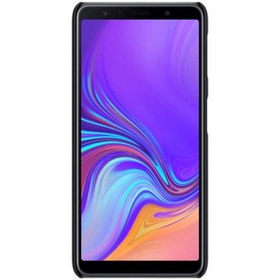 Samsung Galaxy A7 2018 Nillkin Frosted Shield melns plastmasas apvalks / vacins.lv
