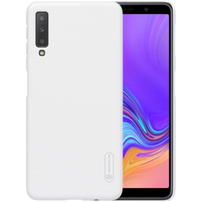 Samsung Galaxy A7 2018 Nillkin Frosted Shield белый пластиковый чехол | Vacins.lv