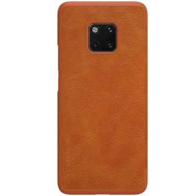 Greznais „Nillkin“ Qin sērijas ādas atvērams brūns Huawei Mate 20 Pro maciņš / Vacins.lv