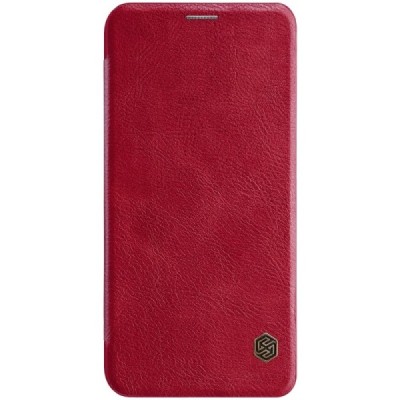 Greznais „Nillkin“ Qin sērijas ādas atvērams sarkans Xiaomi Redmi 6 Pro (Mi A2 Lite) maciņš / Vacins.lv