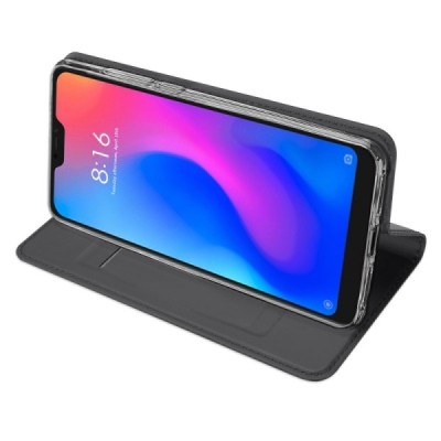 „Dux Ducis“ Skin серии Xiaomi Redmi 6 Pro (Mi A2 Lite) чёрный кожаный чехол-книжка | Vacins.lv