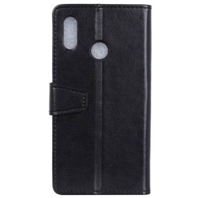 Xiaomi Redmi 6 Pro (Mi A2 Lite) atvēramais ādas melns maciņš, grāmata (maks) / Vacins.lv