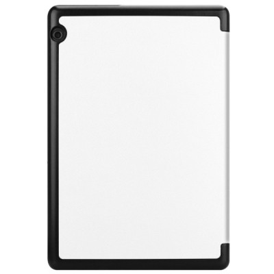 Huawei MediaPad T5 10 белый кожаный чехол-книжка (складной) | Vacins.lv