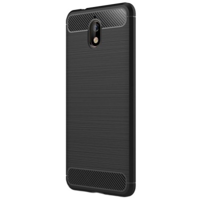Nokia 3.1 (2018) „Carbon“ твердый силиконовый чехол (TPU) - черный | Vacins.lv