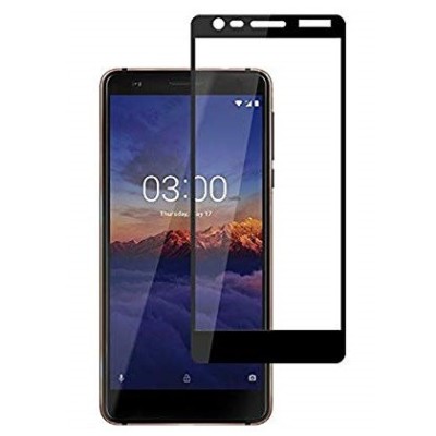 Nokia 3.1 (2018) „Imak“ Tempered Glass усиленная защита, черное защитное стекло с полным покрытием 0,2 мм | Vacins.lv
