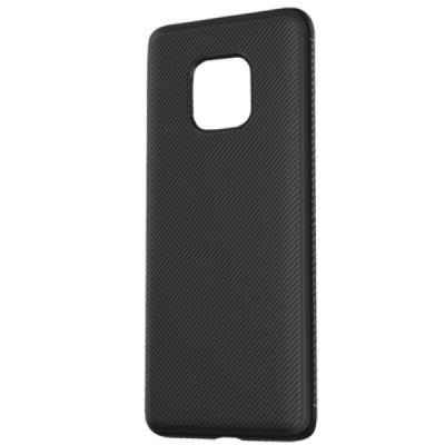 Huawei Mate 20 Pro „Lenuo“ cieta silikona (TPU) melns apvalks / vacins.lv