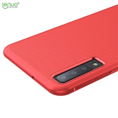 Samsung Galaxy A7 (2018) „Lenuo“ твердый силиконовый чехол из TPU красного цвета | Vacins.lv
