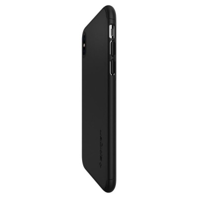 Spigen Thin Fit 360 пластиковый Apple iPhone Xs Max чёрный чехол + защитное стекло экрана | Vacins.lv