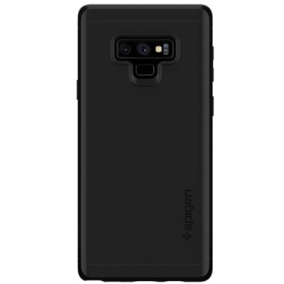 Spigen Thin Fit 360 пластиковый Samsung Galaxy Note 9 (N960F) чёрный чехол + защитное стекло экрана | Vacins.lv