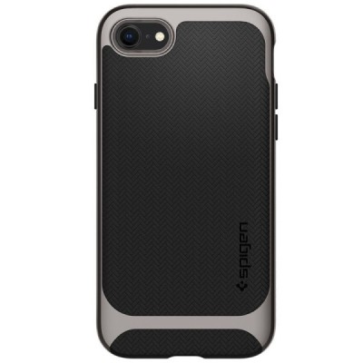 „Spigen“ Neo Hybrid Herringbone усиленная защита Apple iPhone 7 (iPhone 8) чёрный твердый силикон (TPU) и пластиковый чехол | Va