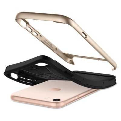 „Spigen“ Neo Hybrid Herringbone усиленная защита Apple iPhone 7 (iPhone 8) золотой твердый силикон (TPU) и пластиковый чехол | V