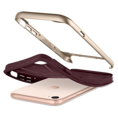 „Spigen“ Neo Hybrid Herringbone pastiprinātas aizsardzības bordo Apple iPhone 7 (iPhone 8) apvalks / Vacins.lv