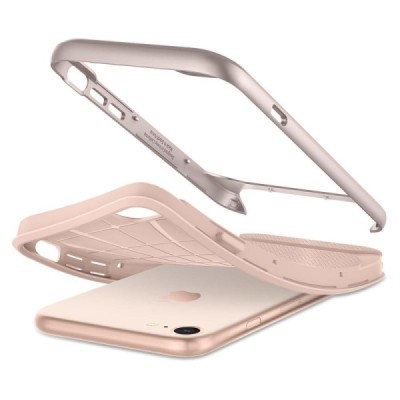 „Spigen“ Neo Hybrid Herringbone усиленная защита Apple iPhone 7 (iPhone 8) розовый твердый силикон (TPU) и пластиковый чехол | V