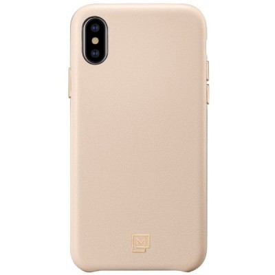 „Spigen“ La Manon Calin Apple iPhone X (iPhone Xs) песочный кожаный чехол | Vacins.lv
