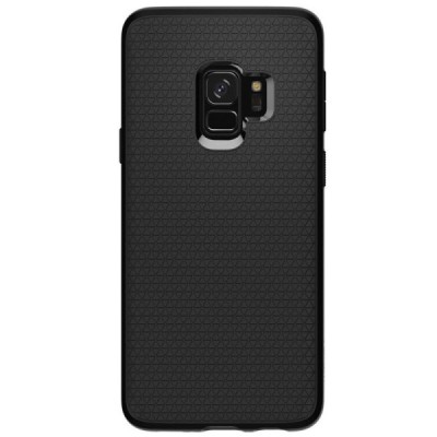 „Spigen“ Liquid Air Samsung Galaxy S9 (G960) чёрный твердый силиконовый чехол | Vacins.lv
