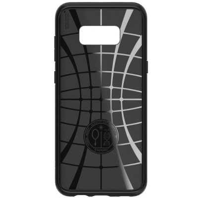 „Spigen“ Liquid Air Samsung Galaxy S8+ (G955) чёрный твердый силиконовый чехол | Vacins.lv