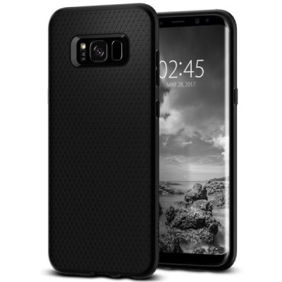 „Spigen“ Liquid Air Samsung Galaxy S8 (G950) чёрный твердый силиконовый чехол | Vacins.lv