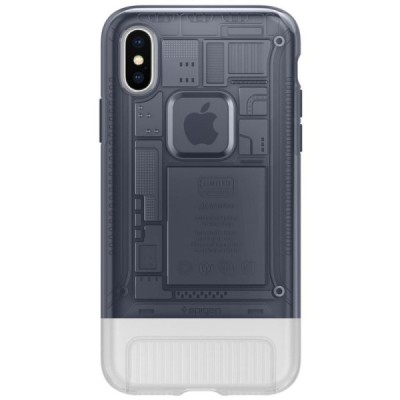 „Spigen“ Classic C1 усиленная защита Apple iPhone X (iPhone Xs) серый твердый силикон (TPU) и пластиковый чехол | Vacins.lv