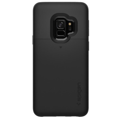 Samsung Galaxy S9 (G960) „Spigen“ Slim Armor CS melns silikons apvalks / vacins.lv