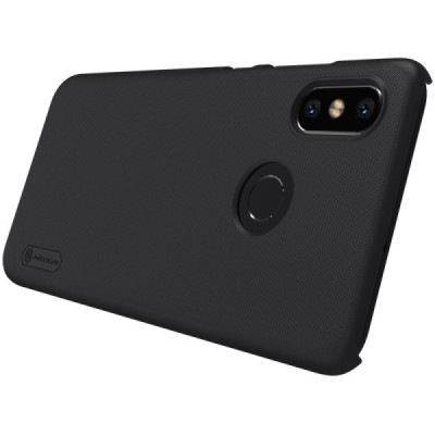 Xiaomi Mi 8 Nillkin Frosted Shield черный пластиковый чехол | Vacins.lv