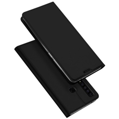 Samsung Galaxy A9 2018 (A9 Star Pro) „Dux Ducis“ Skin sērijas melns ādas atvērams maciņš / Vacins.lv