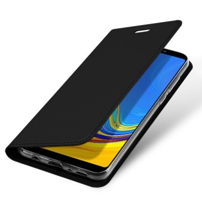 Samsung Galaxy A9 2018 (A9 Star Pro) „Dux Ducis“ Skin sērijas melns ādas atvērams maciņš / Vacins.lv