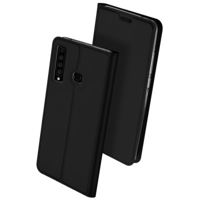 Samsung Galaxy A9 2018 (A9 Star Pro) „Dux Ducis“ Skin sērijas melns ādas atvērams maciņš / Vacins.lv