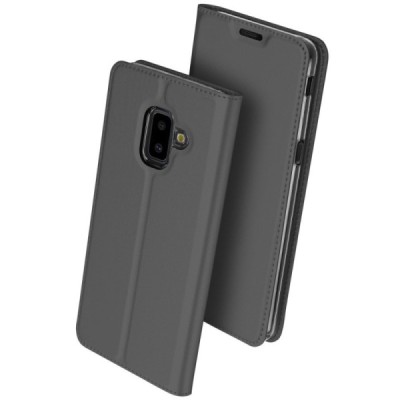 „Dux Ducis“ Skin серии Samsung Galaxy J6+ 2018 (J610) чёрный кожаный чехол-книжка | Vacins.lv