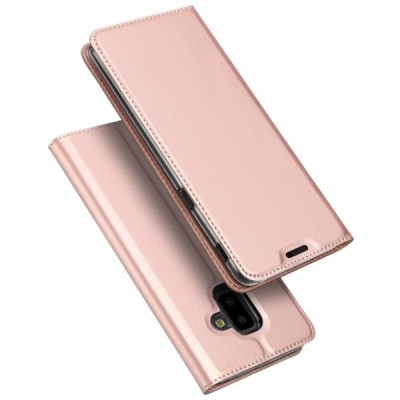 Samsung Galaxy J6+ 2018 (J610) „Dux Ducis“ Skin sērijas rozs ādas atvērams maciņš / Vacins.lv