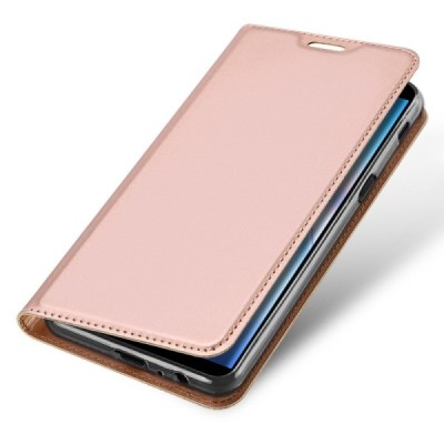 Samsung Galaxy J6+ 2018 (J610) „Dux Ducis“ Skin sērijas rozs ādas atvērams maciņš / Vacins.lv
