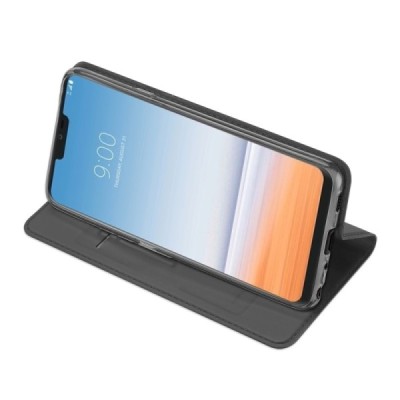 LG G7 ThinQ „Dux Ducis“ Skin sērijas melns ādas atvērams maciņš / Vacins.lv
