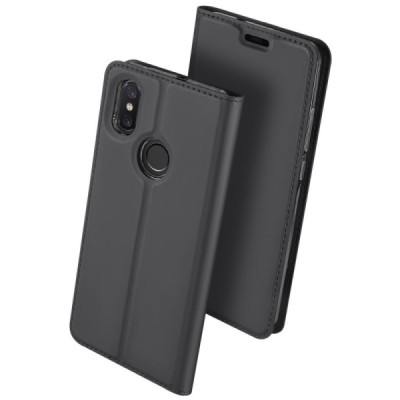 „Dux Ducis“ Skin серии Xiaomi Mi 8 чёрный кожаный чехол-книжка | Vacins.lv