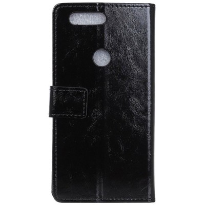 Xiaomi Mi 8 Lite atvēramais ādas melns maciņš (maks) / Vacins.lv