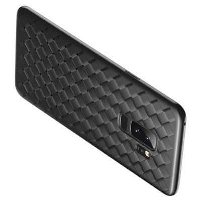 „Baseus“ Weaving Samsung Galaxy S9+ (G965) чёрный твердый силиконовый чехол | Vacins.lv