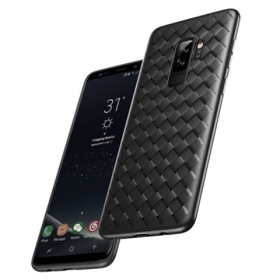 „Baseus“ Weaving Samsung Galaxy S9+ (G965) чёрный твердый силиконовый чехол | Vacins.lv