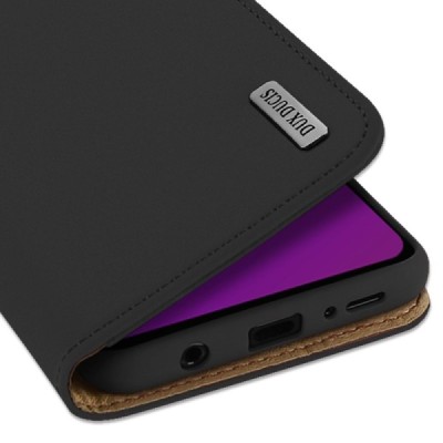 Samsung Galaxy S9 (G960) „Dux Ducis“ Wish sērijas melns ādas atvērams maciņš / Vacins.lv
