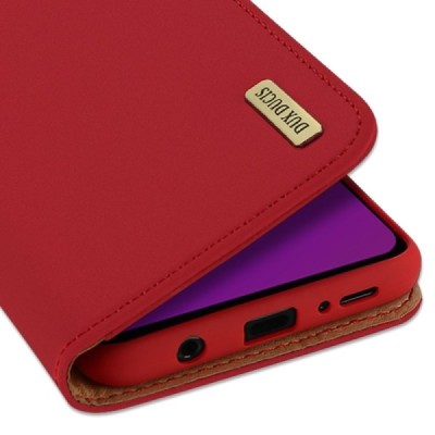 Красный кожаный чехол книжка ''Dux Ducis'' Wish Series для Samsung Galaxy S9 (G960) | Vacins.lv