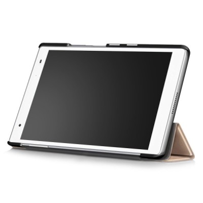 Lenovo Tab4 8 Plus (TB-8704F/N) золотой кожаный чехол-книжка (складной) | Vacins.lv