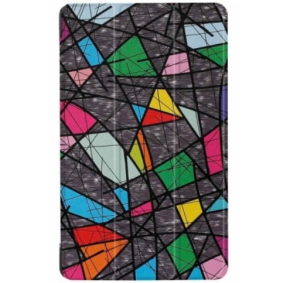 Lenovo Tab4 8 Plus (TB-8704F/N) „Mozaika“ открываемый разноцветный кожаный чехол - книжка | Vacins.lv