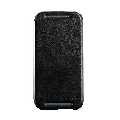 HTC One M8 „Kalaideng“ Enland ādas atvēramais melns futrālis / Vacins.lv