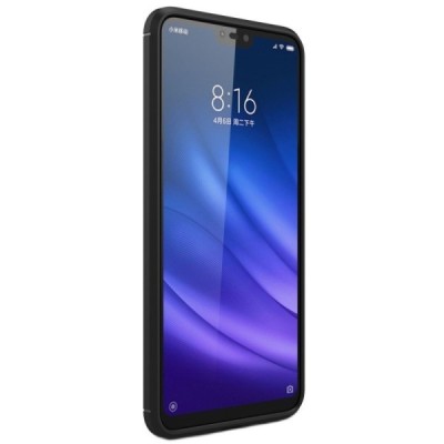 Xiaomi Mi 8 Lite „Carbon“ твердый силиконовый чехол (TPU) - черный | Vacins.lv
