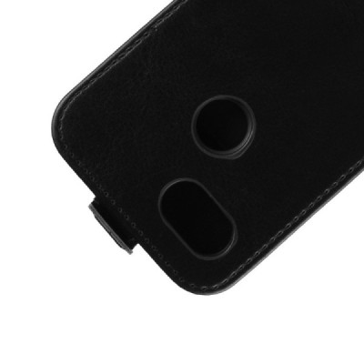 Google Pixel 3 klasisks ādas vertikāli atvēramais melns maciņš / Vacins.lv